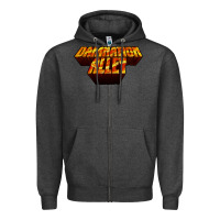 Charcoal Heather damnation alley Zipper Hoodie - tuanDangUi