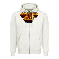 Oatmeal Heather damnation alley Zipper Hoodie - tuanDangUi