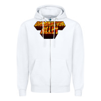 White damnation alley Zipper Hoodie - tuanDangUi