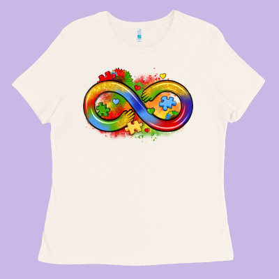 Infinity Symbol Autism Ladies Tee Designed By Lillyallendesigns