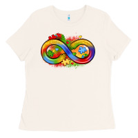Bone infinity symbol autism Ladies Tee - LillyAllenDesigns