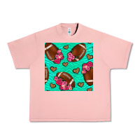 Salmon American Football roses and hearts Urban Heavy Tee - NancyCooperArtShop