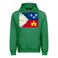 Emerald louisiana flag background Urban Hoodie - BarkalooDesign