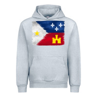 Heather Grey louisiana flag background Urban Hoodie - BarkalooDesign