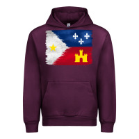 Mauve Wine louisiana flag background Urban Hoodie - BarkalooDesign