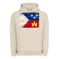 Pigment French Oak louisiana flag background Urban Hoodie - BarkalooDesign