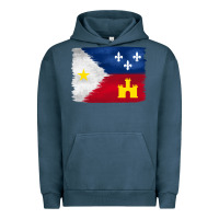 Pigment Midnight Navy louisiana flag background Urban Hoodie - BarkalooDesign