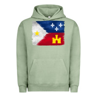 Pigment Oil Green louisiana flag background Urban Hoodie - BarkalooDesign