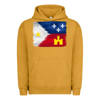 Pigment Peanut Butter louisiana flag background Urban Hoodie - BarkalooDesign