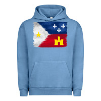 Pigment Pebble Blue louisiana flag background Urban Hoodie - BarkalooDesign