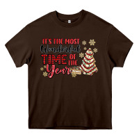 Chocolate Brown its the most wonderful time of the year Heavy Core Tee - MaliasSmallBusiness