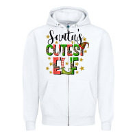 White santas cutest elf Zipper Hoodie - CowhideDigitalArt