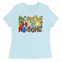 Baby Blue my brother is au some Ladies Tee - LillyAllenDesigns
