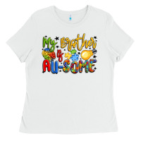 White my brother is au some Ladies Tee - LillyAllenDesigns