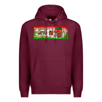 Burgundy flannels lattes leggings Premium Hoodie - BundleAndBundleShop