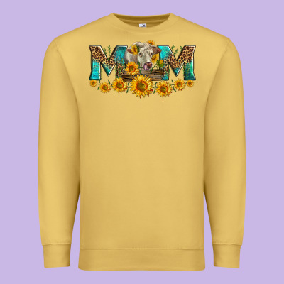 Charolais Cow Mom Premium Sweatshirt Designed By Lillyallendesigns