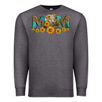 Charcoal Heather charolais cow mom Premium Sweatshirt - LillyAllenDesigns
