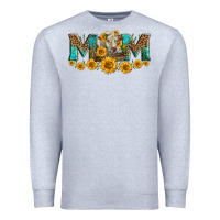 Heather Grey charolais cow mom Premium Sweatshirt - LillyAllenDesigns