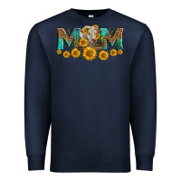 Navy charolais cow mom Premium Sweatshirt - LillyAllenDesigns