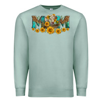 Seafoam charolais cow mom Premium Sweatshirt - LillyAllenDesigns