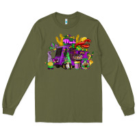Army Green mardi gras gnome truck Long Sleeve Tee - CowGirlArtShop