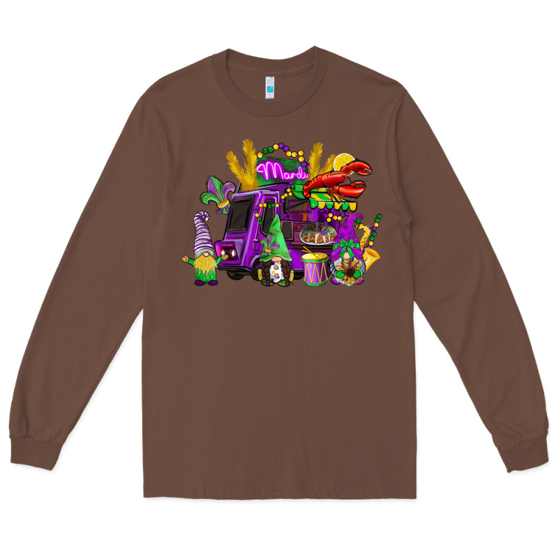 Mardi Gras Gnome Truck Long Sleeve Tee by CowGirlArtShop | Teevron