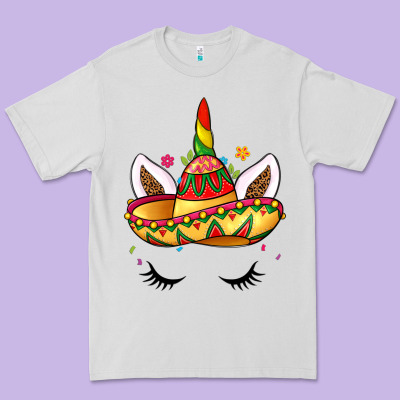 Unicorn And Sombrero Premium Tee Designed By Lillyallendesigns