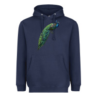 Navy Peacock Heavyweight Hoodie - LillyAllenDesigns