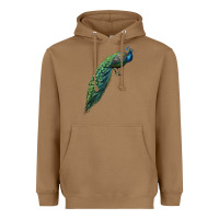 Toasted Coconut Peacock Heavyweight Hoodie - LillyAllenDesigns