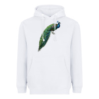 White Peacock Heavyweight Hoodie - LillyAllenDesigns
