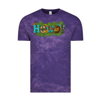 Cloud Purple Western Howdy Vintage Tee - texasbilliewilder