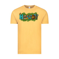 Vintage Mustard Western Howdy Vintage Tee - texasbilliewilder