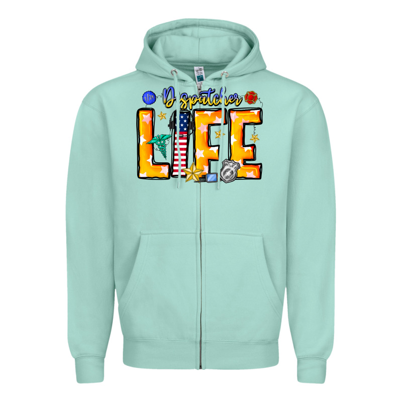 Name Tribute To First Responder Dispatchers Zipper Hoodie by CowhideDigitalArt | Teevron