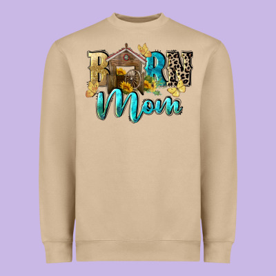Barn Mom Mother's Day Heavyweight Sweatshirt Designed By Fadigitalartstudio