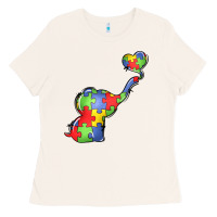 Bone autism awareness elephant Ladies Tee - LillyAllenDesigns