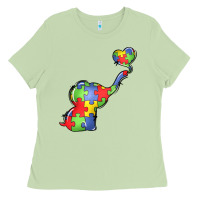 Matcha autism awareness elephant Ladies Tee - LillyAllenDesigns