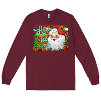 Burgundy ho ho ho santa claus Long Sleeve Tee - Jasminsmagicworld