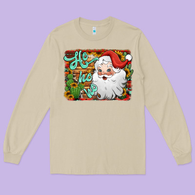 Ho Ho Ho Santa Claus Long Sleeve Tee Designed By Jasminsmagicworld