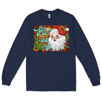 Navy ho ho ho santa claus Long Sleeve Tee - Jasminsmagicworld