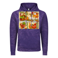 Cloud Purple Hello Fall pumpkins Vintage Hoodie - NancyCooperArtShop