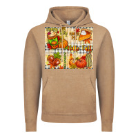 Vintage Coffee Hello Fall pumpkins Vintage Hoodie - NancyCooperArtShop