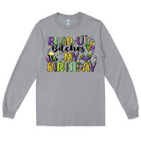 Heather Grey bead up bitches itsmy birthday cg (1) Long Sleeve Tee - CowGirlArtShop