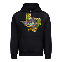 Black texas map armadillo Urban Hoodie - BarkalooDesign