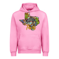 Fuchsia Pink texas map armadillo Urban Hoodie - BarkalooDesign