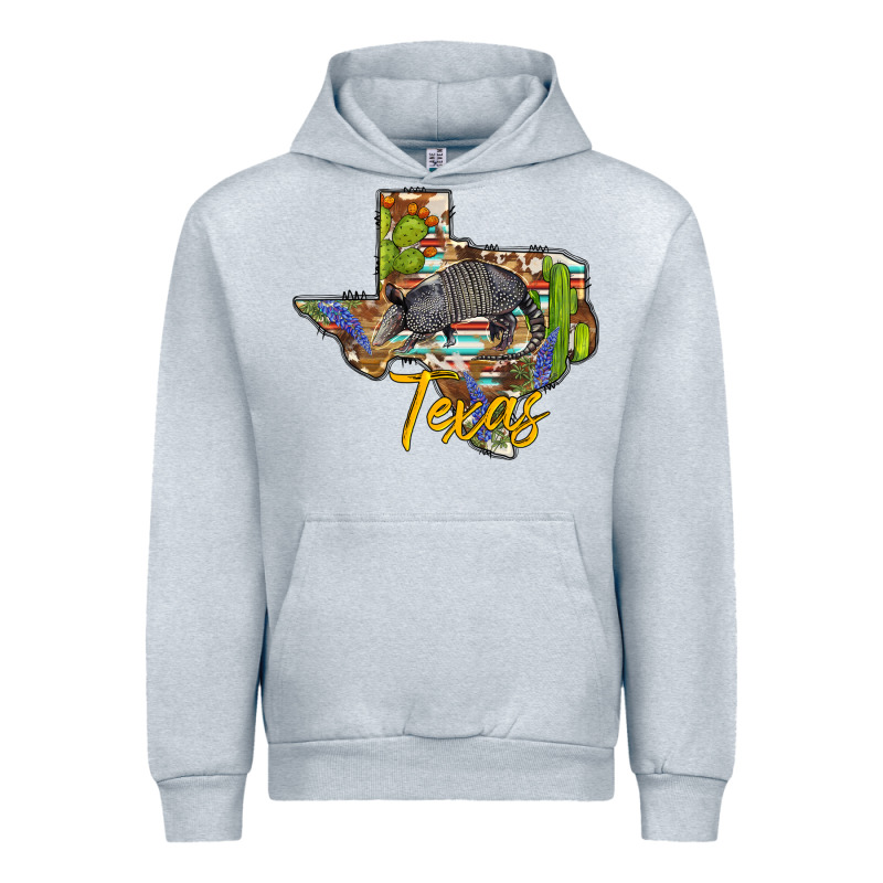 Texas Map Armadillo Urban Hoodie by BarkalooDesign | Teevron