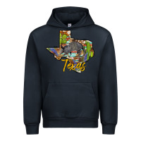 Navy texas map armadillo Urban Hoodie - BarkalooDesign