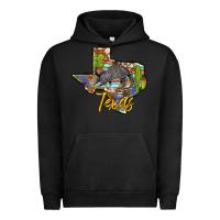 Pigment Black texas map armadillo Urban Hoodie - BarkalooDesign