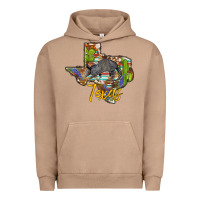 Pigment Burro texas map armadillo Urban Hoodie - BarkalooDesign
