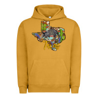 Pigment Peanut Butter texas map armadillo Urban Hoodie - BarkalooDesign