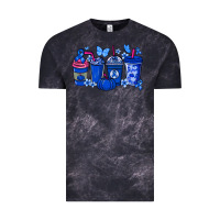 Cloud Black Colon Cancer coffee cups blue ribbon Vintage Tee - NancyCooperArtShop